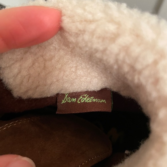 Sam Edelman Brand New Brown Suede Winter Boots with Burgundy Laces - Picture 3 of 5